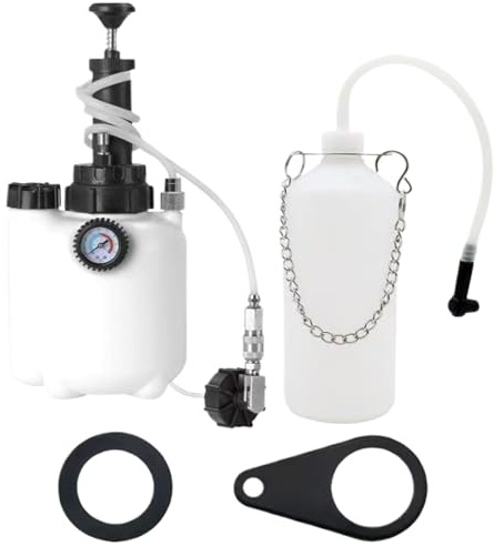 Dayysiuy Dispositivo di Spurgo Freni A Pressione,Pezzo di Ricambio per Autoveicoli | Set di Strumenti per Sanguinamento e Cambio Olio 3L | per Rimorchio Camion Autovettura Berlina