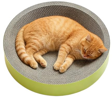 Katzen Kratzbrett, Runder Haustierkratzer Kratzpappe Katzenkratzbrett Kätzchen Kratzmatte Kratzmöbel Möbel-Schutz Für Natürliche Verhaltensbereicherung Ihrer Katzen