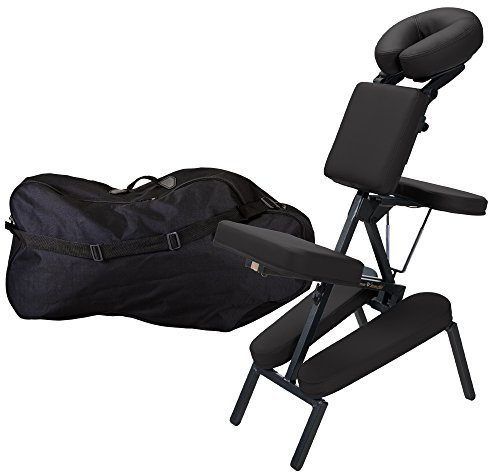 Earthlite INNER STRENGTH Chaise de Massage Portable Element - Fauteuil de massage thérapeutique Tattoo Spa incl. Appui-tête et étui de transport réglables de luxe, 100% PU (seulement 7kg)