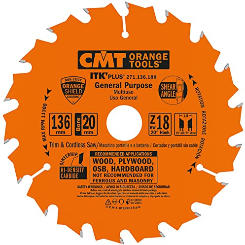 CMT ORANGE TOOLS 271.136.18H - KREISSÄGEBLATT (ULTRA ITK) 160X1.5X20 Z=18