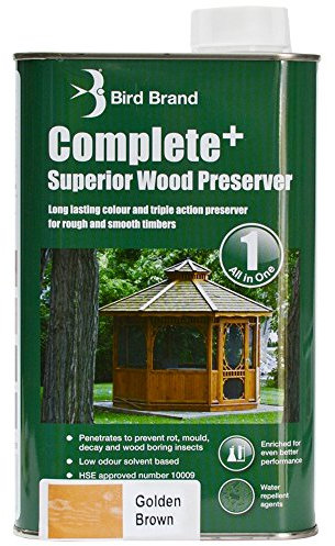 Bird Brand Complete+ Superior Wood Preserver Golden Brown - 1 Litre