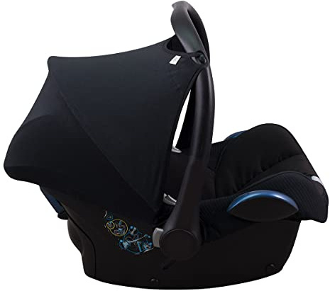 JYOKO KIDS Solskydd bilbarnstol kompatibel med Maxi-Cosi Cabriofix, baby solskärm i bomull (Black Series)