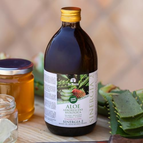Teo Natura Sinergia 2 – Integratore e da Bere - Ricetta di Padre Zago (senza Alcool) con Aloe Arborescens e Miele Biologico - 500 ml (Confezione da 1)