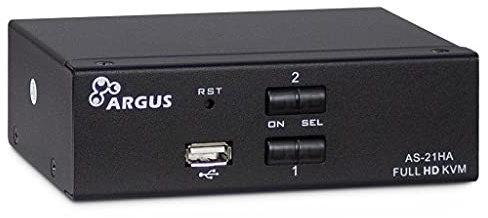 Inter-Tech KVM Switch AS-21HA Metall KVM-Umschalter