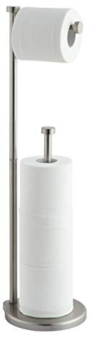 SunnyPoint Free Standing Bathroom Toilet Paper Holder Stand with Reserve, Reserve Area has Enough Space for Jumbo Roll