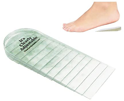 Clearly Adjustable Heel Lift Shoe Inserts | for Leg Length Discrepancies or Increasing Height | Achilles Tendonitis Lifts Recommended by Podiatrists and Physios | Superior Design