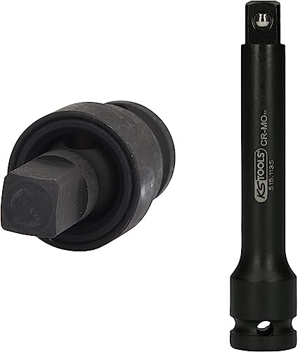 KS Tools 515.1133 1/2 Kraft-Kugelgelenk & 515.1135 1/2 Kraft-Verlängerung, 125mm