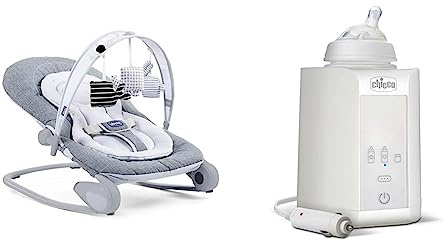 Hoopla Sdraietta Neonati, Sdraietta Confortevole con 4 Posizioni, Stimolante con Barra Gioco e Pendenti & 00007389100000 - Scaldabiberon Portatile Da Viaggio E Scaldapappa Con Tre Programmi