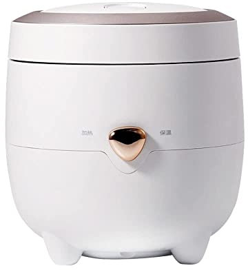 Cute Mini Electric Rice Cooker With Keep Warm Function Non-Stick Inner Pot Home Food Cooking Machine Make Rice & Steam Healthy Food & Vegetable,White