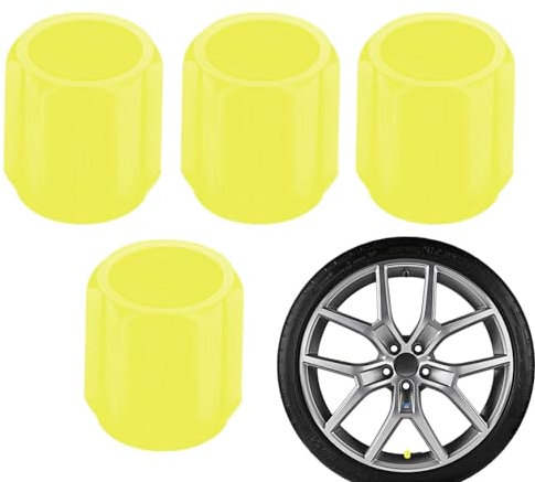 4 Stück Leuchtende Ventilkappen Auto Reifen Ventilkappen Ventilkappen Auto Leuchtend Im Dunkeln Leuchtende Reifen Ventilkappen Ventilschaftabdeckung Universelle für Auto Fahrrad Motorrad