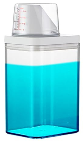 Laundry Pods Container - Large Capacity Laundry Liquid Box, Laundry Detergent Dispenser | Leak-Proof, Measuring Cup Lid Laundry Organization and Storage for Liquid Detergent, Powder, Fabric Softener