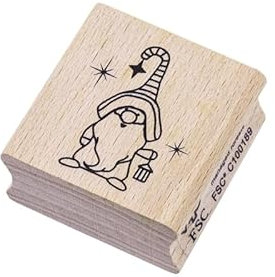 Artoz Stempel - Holzstempel Wichtel-Motiv, 40 x 40 x 19 mm, Buche, Schweizer Design, FSC®-zertifiziert