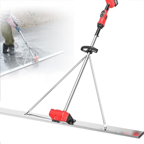 Kit Vibrant pour Chape en béton, Outil de Finition de Chape de Surface en béton, grattoir électrique pour béton, 6000 TR/Min, Lame de 150 cm, Outil de Finition de Chape en béton, avec Planch