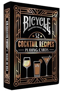 Cykelcocktail, spelkort med tryckta cocktailrecept