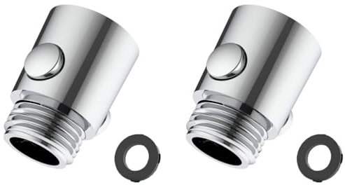 JchEnye Valvola di Arresto a 2 Pezzi, limitatore di Flusso della Doccia, valvola di Arresto del soffione, valvola di Controllo del Flusso del soffione della Mano della Doccia