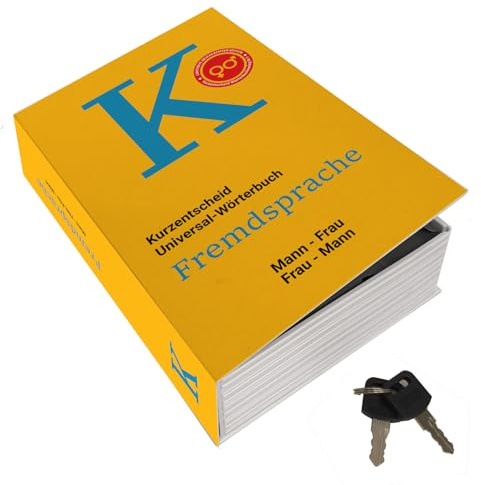 Kurzentscheid Booksafe L - Geheimversteck für Wertsachen Perfektes Buchversteck Wörterbuch Übersetzung Mann Frau