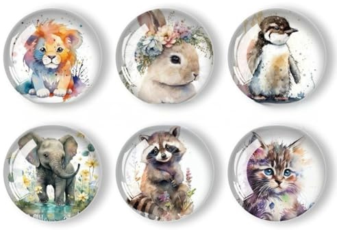 Thapncow 12 Pezzi Animale Calamite Frigorifero, Simpatici Magneti Da Frigorifero Per Animali, Animali Magnetici Per Lavagna, Calamite Potenti Calamite Magneti Frigo, (30MM)