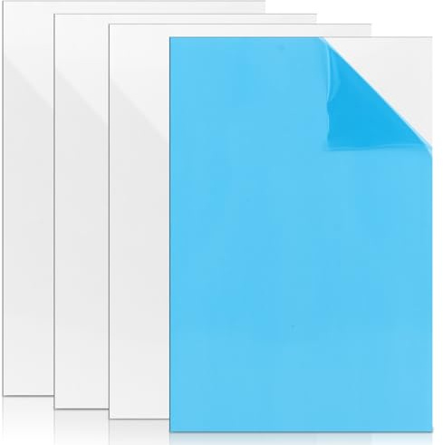 APACALI 4 Stück Kunststoffplatte 3mm, 20X30CM ABS Kunststoffplatten Weiß, Plastikplatte Weiß, ABS Platten für Heimdekoration, Modellbau, Kunsthandwerk, Kotflügel