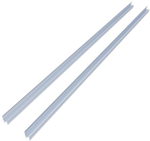 HAUUXUEN 2-Pack Frameless Shower Door Seal Strip, 80 Long Shower Door Side Seal for 3/8 (10mm) Thick Glass – Prevent Leaks & Create a Waterproof Barrier
