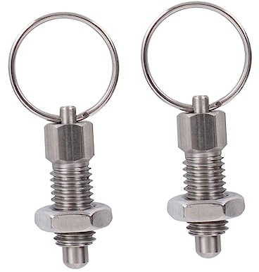 SHINEOFI 2pcs Stainless Steel Spring Plunger Knob Pins, Screw Type Split Position Columns Spring Catch, Mechanical Accessories for Industrial Use