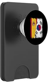 Spain South Korea Half Flag Spanish South Korean PopSockets PopWallet for MagSafe