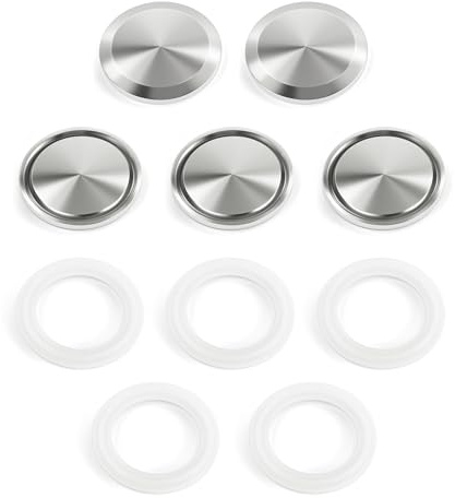 ERGAOBOY 5 Stück Sanitär Endkappen, passend für Tri Clamp Ferrule Flansch, Edelstahl 304, 2 Rohr Außendurchmesser, Befestigungsklemme (51 mm Außendurchmesser)