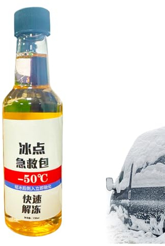 qixeuoa Líquido anticongelante para parabrisas – 150 ml Líquido de fusión de hielo, medio de fusión de nieve, para coche, camión, SUV, capó, manija de puerta exterior, ventana de invierno