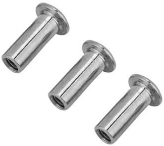 CHICIRIS M6 M8 Flat Nuts Hex Nut, Iron Plated Round Head Sleeve, for Furniture Sofa Counter, with Premium Durable Construction (M6*20(30pcs))