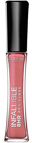 L’Oreal Paris Makeup Infallible 8 Hour Hydrating Lip Gloss, Blush, 0.21 Fl Oz