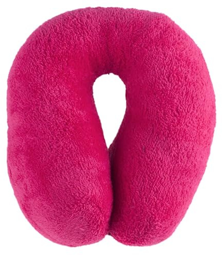 Travelmaid Nackenrolle Reisekissen Nackenkissen für Erwachsene aus weichem Fleece kirschrot