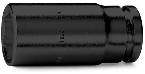 Beta 728L 50 - Chiavi a bussola con attacco quadro femmina 3/4 bocca esagonale serie lunga, fosfatate