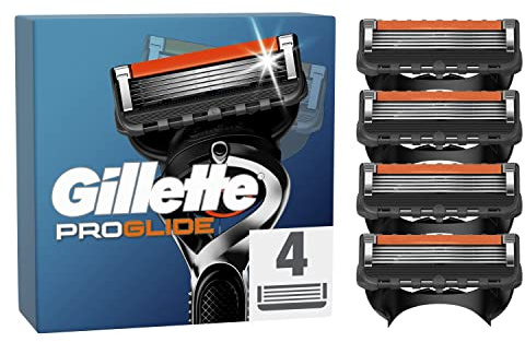 Gillette ProGlide Rasierklingen-Nachfüllpackungen für Herren, 4 Stück, mit 5 Anti-Reibungs-Klingen für eine gründliche, langanhaltende Rasur