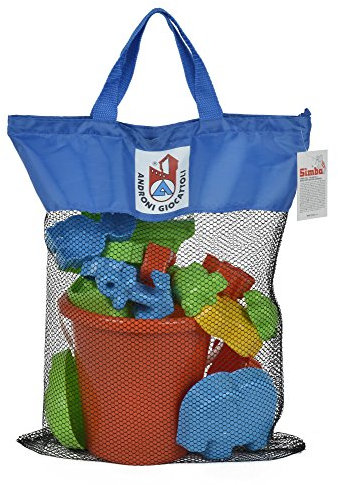 Simba 107114090 - Sandspielset, Eimergarnitur, Sandkasten, 22 Teile, 50x26, 5cm, Es Wird Nur EIN Artikel Geliefert