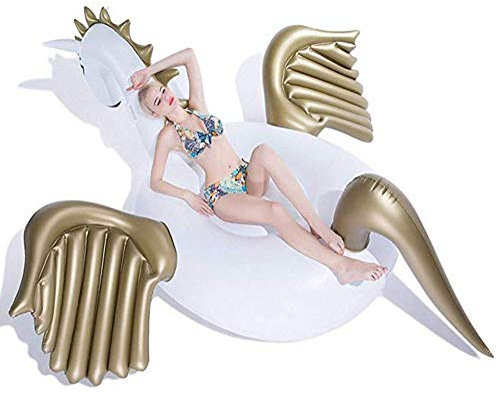 RANRANHOME Flotteur Gonflable géant de Piscine de Pegasus avec des valves Rapides de Plage de Piscine d'été de fête d'été décorations de Radeau Jouets 230 * 195 * 115 cm