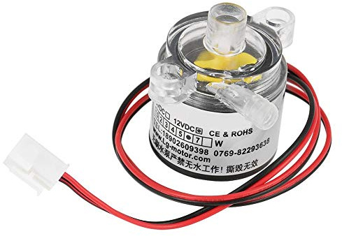 Mini Bürstenlose Wasserpumpe DC 12 V 6 W Geräuscharm Lebensmittelqualität Tauchwasserpumpe 2 L/min für Aquarium, Brunnen, kleinen Fischteich, Solaranlage, Heizkörper, Wasserzirkulationssystem
