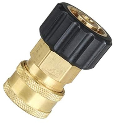 SUPERTOOL M22 Außengewinde auf 6,35 mm Hochdruckreiniger Adapte Druck Schnellstecker Messing Innengewinde Schlauchverbindungsteile -14 mm Innendurchmesser