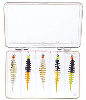 Balzer Trout Collector Mix 2 Ready to Fish Set - 5 montierte Gummijigs zum Forellenfischen, Forellenköder zum Spinnangeln, Softbaits zum Ultra Light Angeln, Jigs
