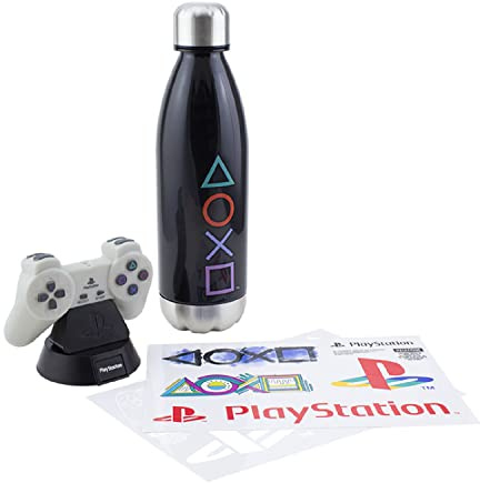 Paladone PlayStation presentset med ikoner ljus, klistermärken och flaska – officiella varor