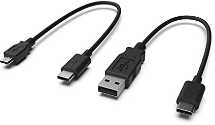 CME WIDI Uhost Micro-B OTG Kabelset (2er-Pack) – Micro-B OTG auf USB-C & USB-A auf USB-C zum Verbinden von MIDI-Geräten und Computern mit WIDI Uhost