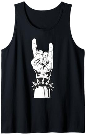 Teufelsgruß Pommesgabel Metalhand & Roll Rocker Tank Top