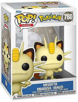 Funko Pop! Games: Pokemon - Meowth - Mauzi - Vinyl-Sammelfigur - Geschenkidee - Offizielle Handelswaren - Spielzeug Für Kinder und Erwachsene - Video Games Fans - Modellfigur Für Sammler und Display