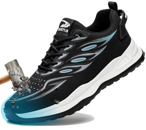 Zapatos de Trabajo Hombre 42 Ligeras Zapatillas de Seguridad con Punta De Acero Transpirables Antideslizante Calzado de Seguridad Mujer para Trabajo Industrial y Uso Diario