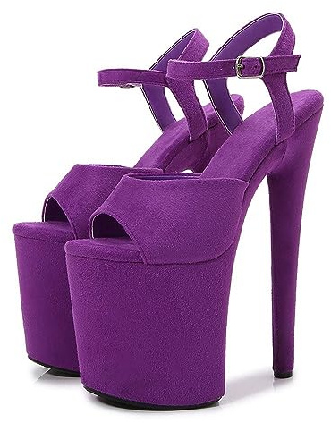 20CM/7.87IN Mode Modell Catwalk Schuhe Bankett Schuhe High Heel Wildleder Sandalen Dance Pole Dance Schuhe