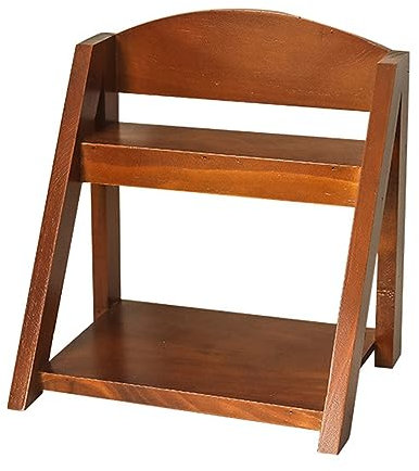 2-lagiges Holzleiter-Lagerregal, Holz-Display-Organizer, Regal, Schreibtisch-Organizer, Retro-Ästhetik, Büro-Lagerregal, Heimdekoration, Holz-Display-Regal, 2-lagig Für Bücher, Pflanzen, Kosmetika