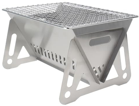 TT-YEC Metallkohlegrill, Abnehmbare Außenküche, Tragbarer Terrasse Kleiner Grill Mit Edelstahlgrill, Entlüftung, Multifunktionaler Tischplattengrill