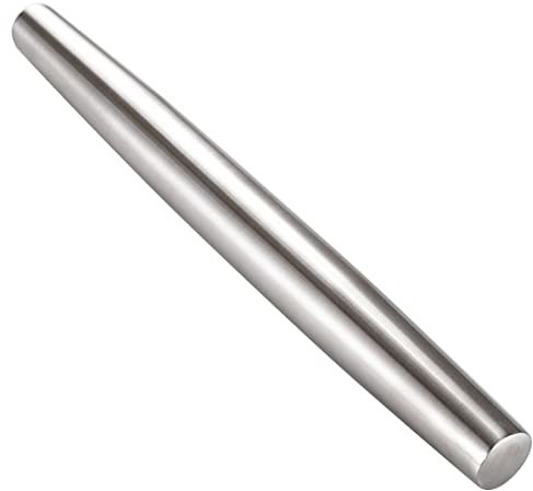 YIWEOG Rolling Pins 13 Inch Rolling Pins Smooth Stainless Steel Tapered Design Rolling Pins for Baking Pizza Dough Pie Pastries Cookies Pasta Kitchen Gadgets