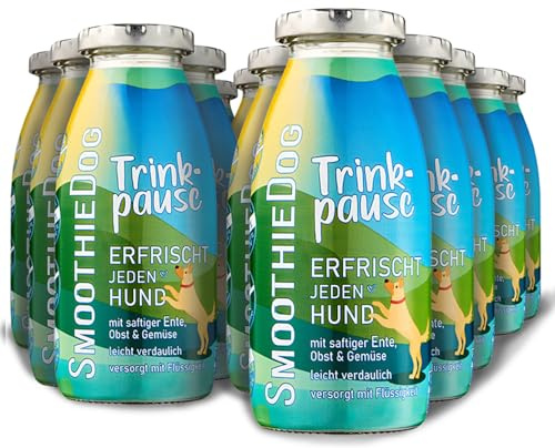 12erPack SmoothieDog Trinkpause mit Ente je 250ml Hundesmoothie Zuckerfrei/Glutenfrei