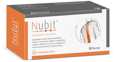 NUBIT - Vitaminas B1, B12 y Nucleótidos, Sistema Nervioso, 30 Comprimidos | Complejo Vitamínico, Energía, Cansancio, Defensas, Tratamiento 1 Mes, Adultos, Uso Diario