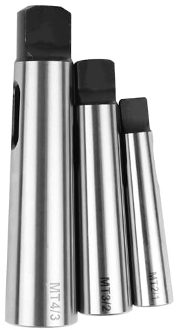 LALAGO Morsekegel Bohrbüchse Reduzierstück für Drehmaschine Fräsen, 3 Stück | Adapter für Morsekegelbohrer, Drehmaschinen Teilkegeladapter - MT1 auf MT2,MT2 auf MT3,MT3 auf MT4