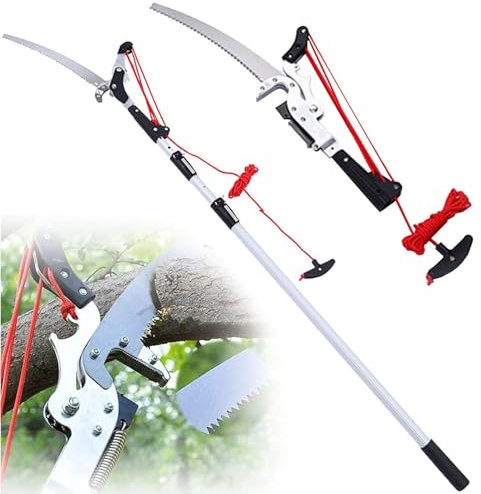 JXYQ Telescopic Pole Saws Professional Telescopic Tree Pruner, Heavy Duty Extendable Tree Pruner for Trimming Branches and Leaves